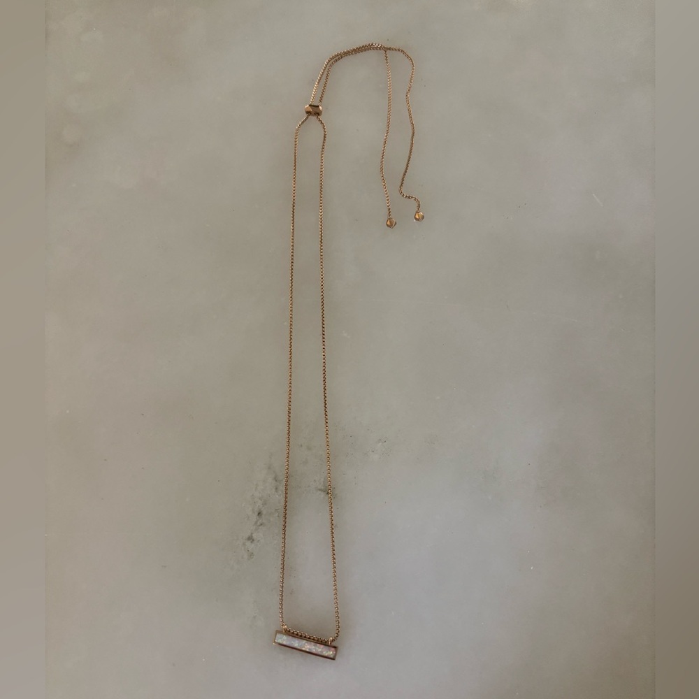 Kendra Scott Rose Gold Minimalist Necklace - Adjustable Length